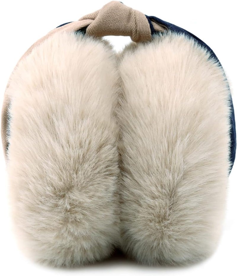 FSTEOE Women Winter Ear Muffs Foldable Girl Ear Warmer Fashion Furry Earmuff Soft Ear Cover Cold Weather - Image 1